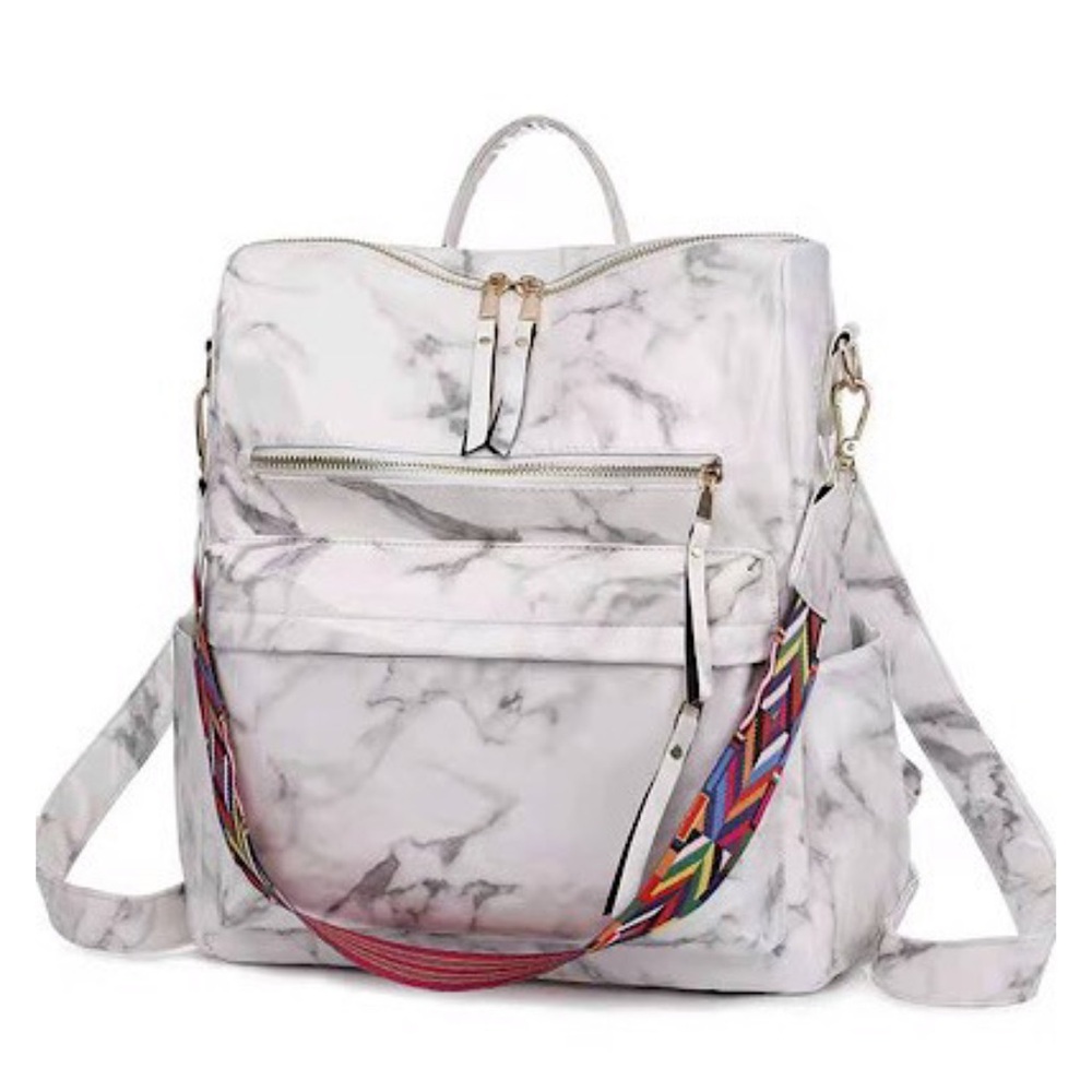 Marble Pattern Women's Backpack